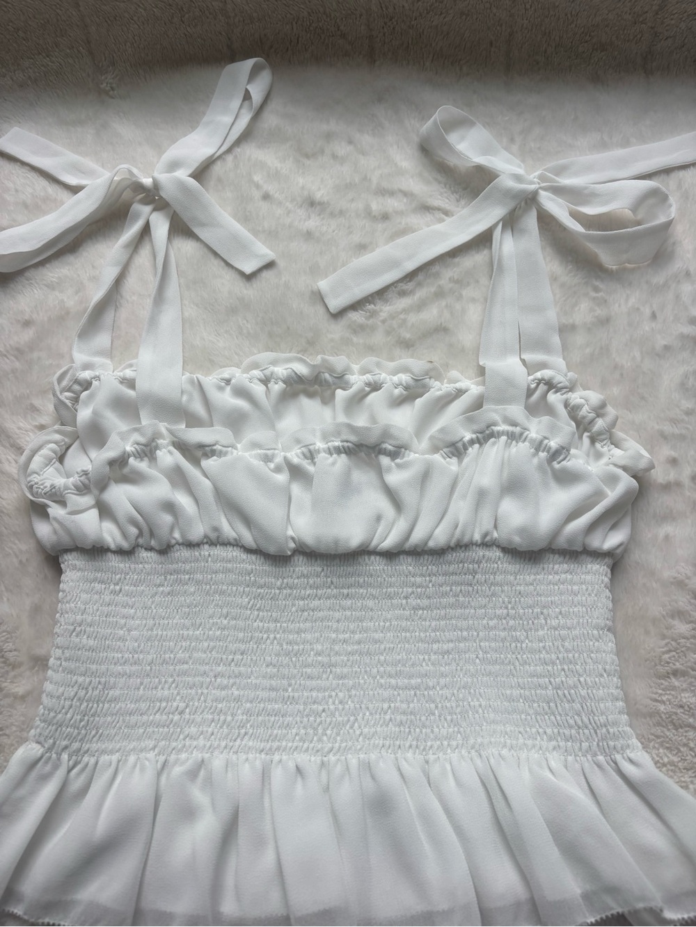 Wilfred White Strapless Ruffled Bandeau Top - Picture 14 of 15